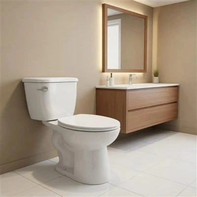 Tweedelig toilet met hoge tank